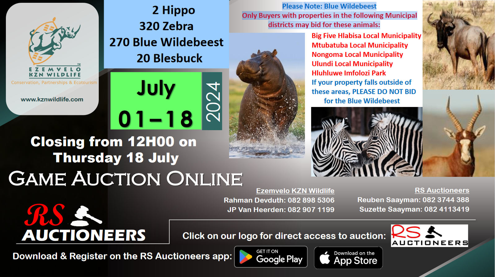 Online Game Auction - 01 to 18 July